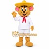 Yellow Cowboy Cat Mascot Costume