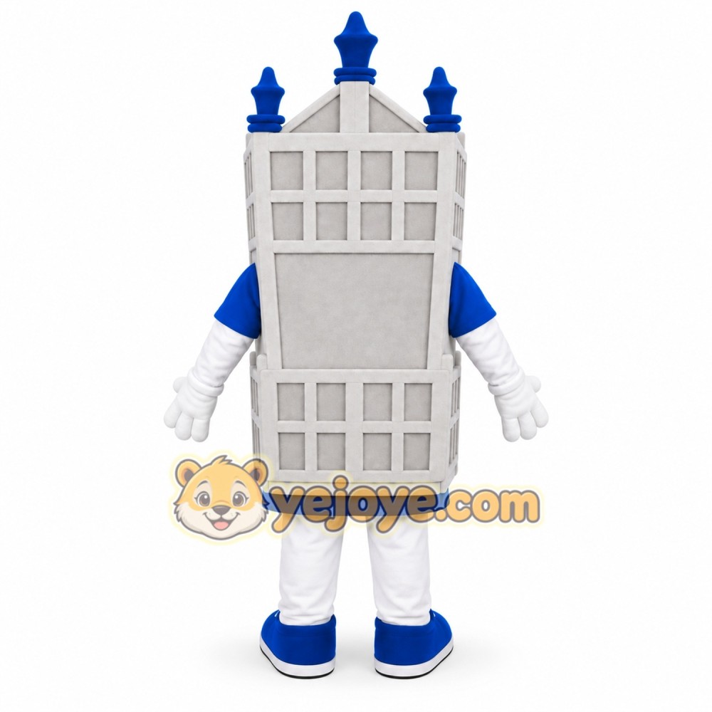 Castle Building Mascot Costume Castle Building Mascot Costume