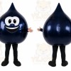 Black Oil Drop Mascot Costume