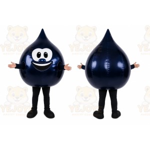 Black Oil Drop Mascot Costume