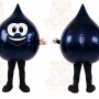 Black Oil Drop Mascot Costume