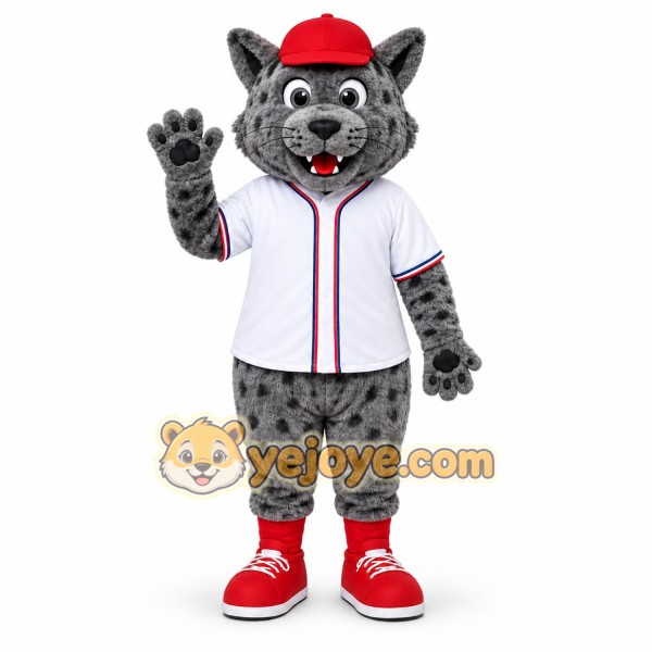 Gray Wildcat Mascot Costume
