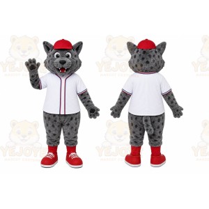 Gray Wildcat Mascot Costume