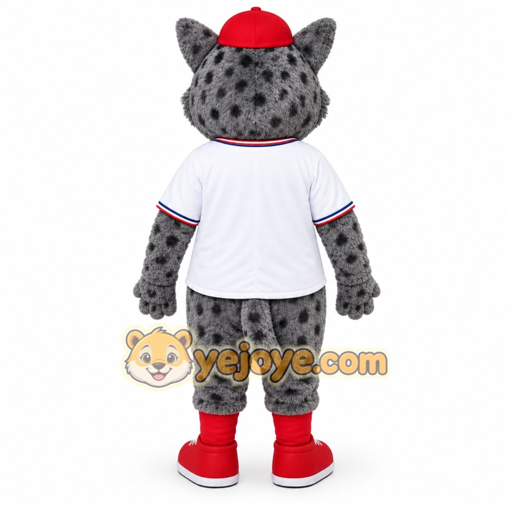 Gray Wildcat Mascot Costume Gray Wildcat Mascot Costume