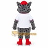 Gray Wildcat Mascot Costume Gray Wildcat Mascot Costume