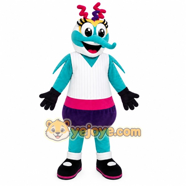 Blue Bug Cheerleader Mascot Costume