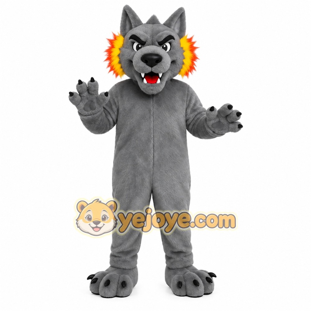 Gray Wolf Mascot Costume