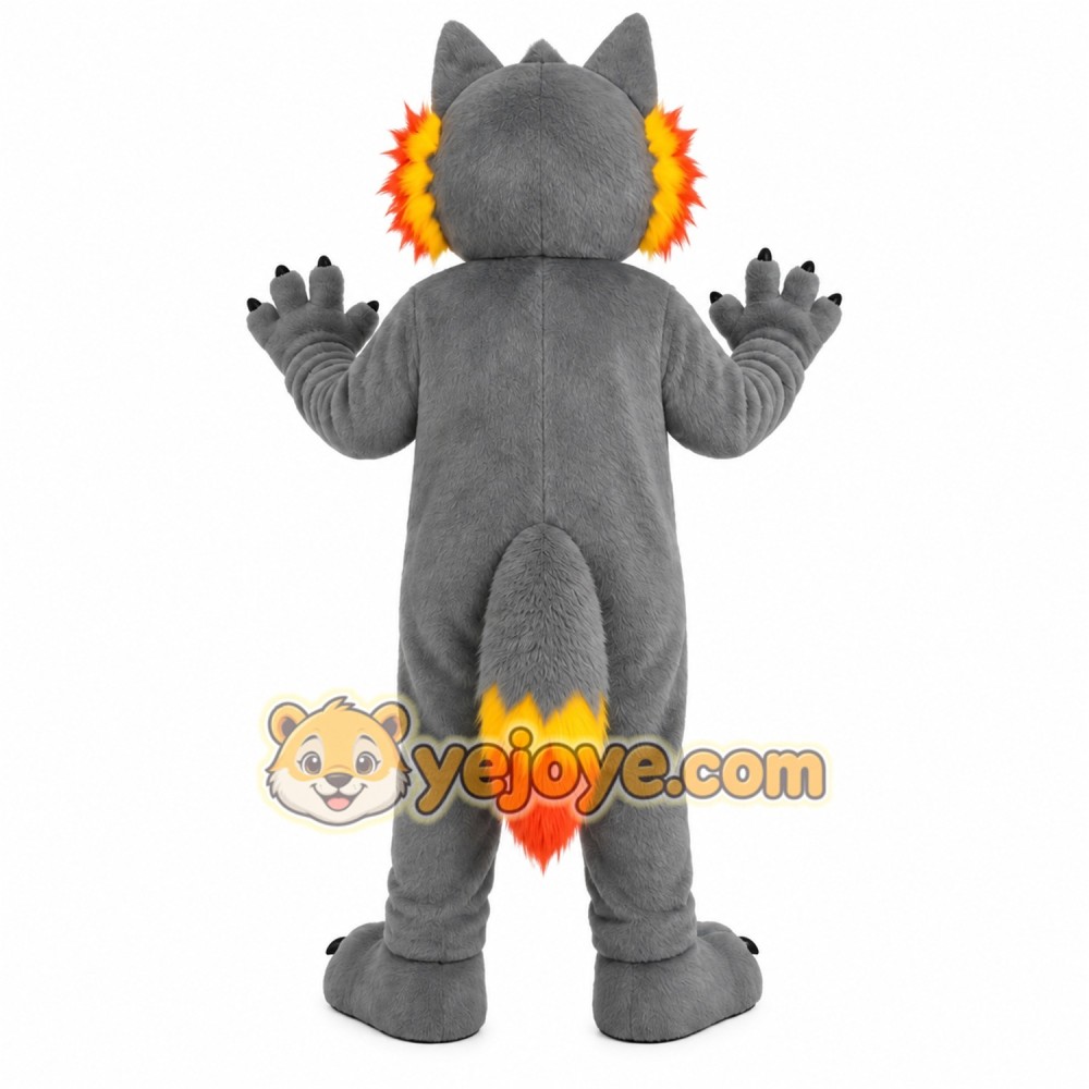 Gray Wolf Mascot Costume