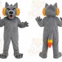 Gray Wolf Mascot Costume