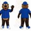 Bear Blue Shirt Mascot Costume