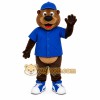 Bear Blue Shirt Mascot Costume Bear Blue Shirt Mascot Costume