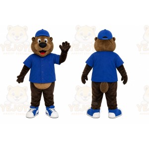 Bear Blue Shirt Mascot Costume