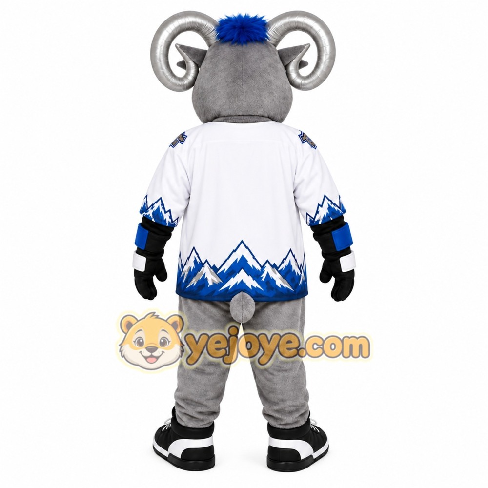 White Ram Mascot Costume White Ram Mascot Costume