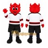 Red Hockey Devil Mascot Costume Red Hockey Devil Mascot Costume