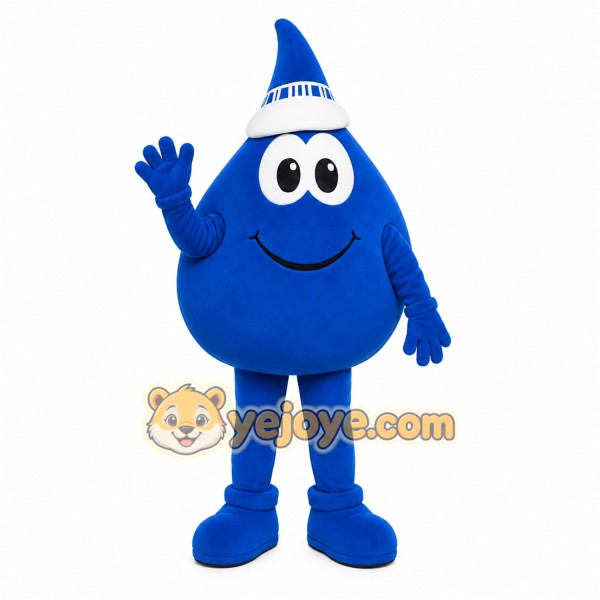 Blue Water Drop Mascot Costume
