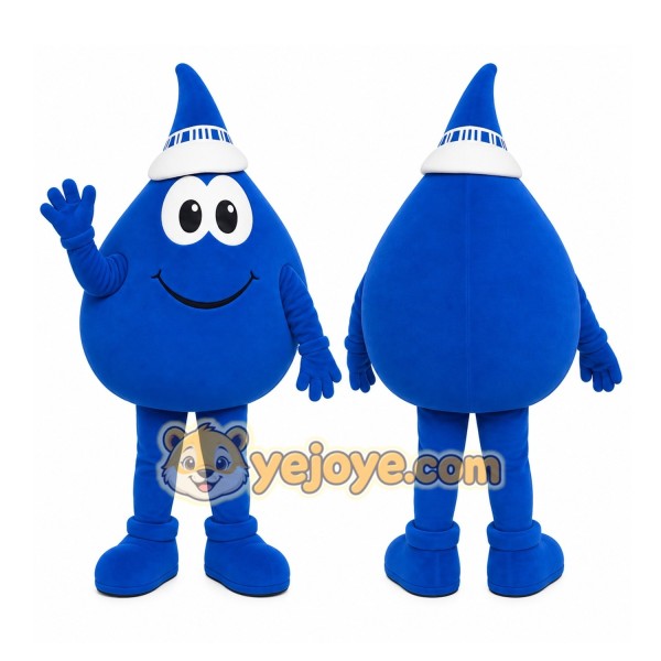 Blue Water Drop Mascot Costume