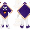 Purple Diamond Sign Mascot Costume