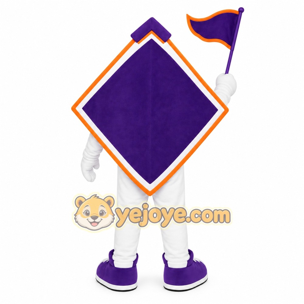 Purple Diamond Sign Mascot Costume Purple Diamond Sign Mascot Costume