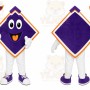 Purple Diamond Sign Mascot Costume