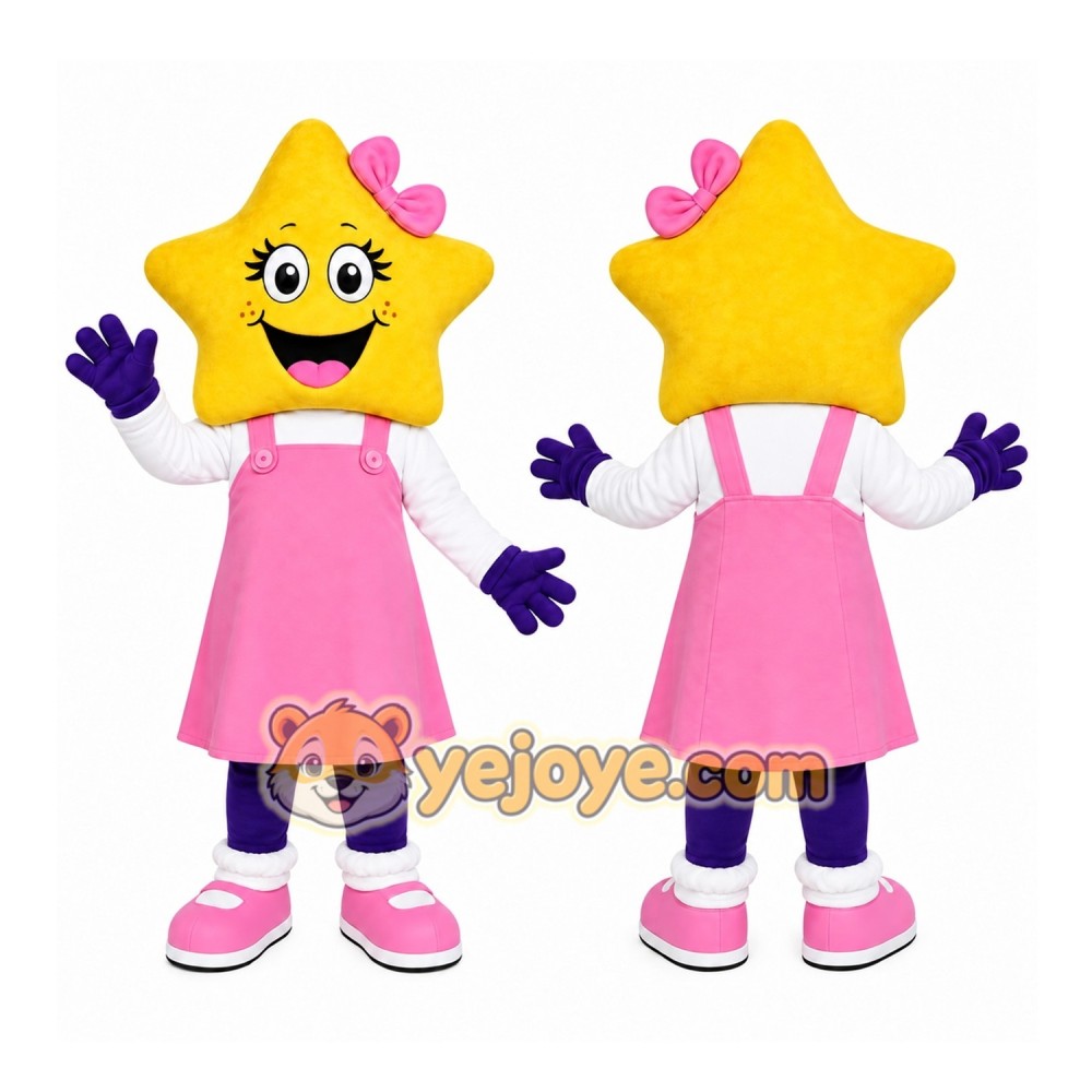 Star Girl Mascot Costume Star Girl Mascot Costume