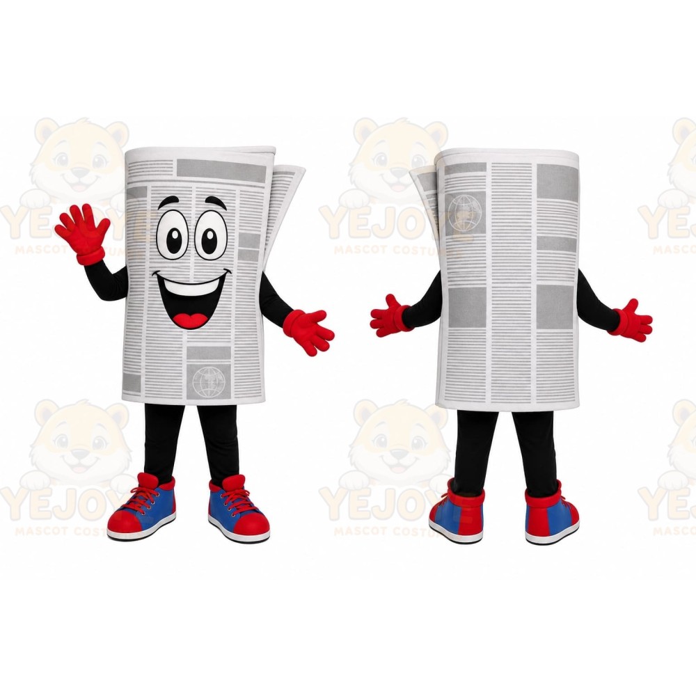 Cartoon Newspaper Mascot Costume