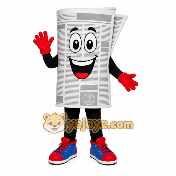 Cartoon Newspaper Mascot Costume