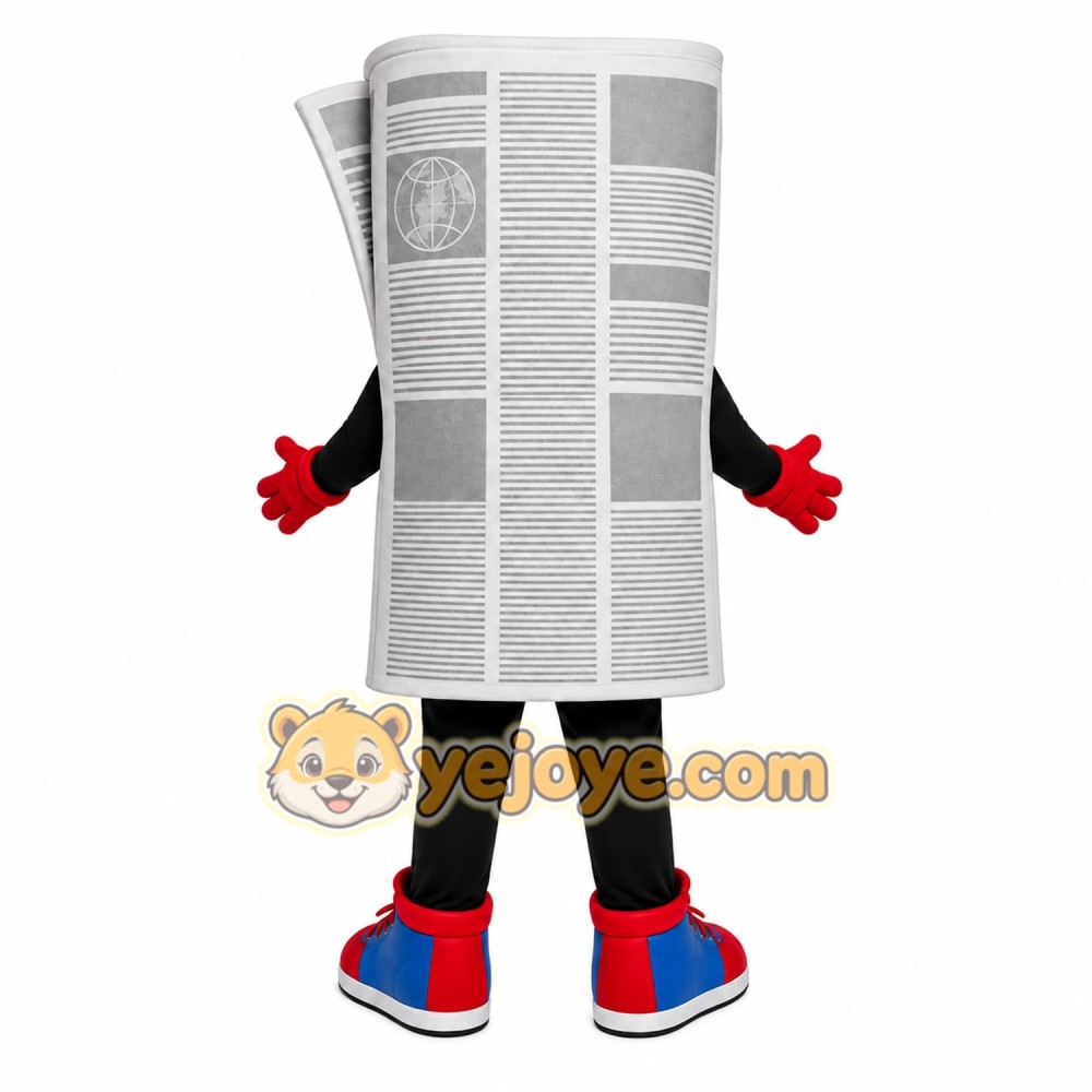 Cartoon Newspaper Mascot Costume Cartoon Newspaper Mascot Costume