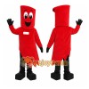 Red Carpet Roll Mascot Costume Red Carpet Roll Mascot Costume
