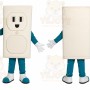 Power Outlet Mascot Costume