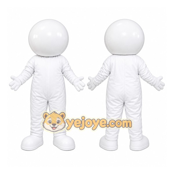 Plain White Mascot Mascot Costume