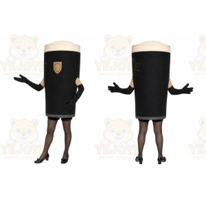 Black Cup Mascot Costume