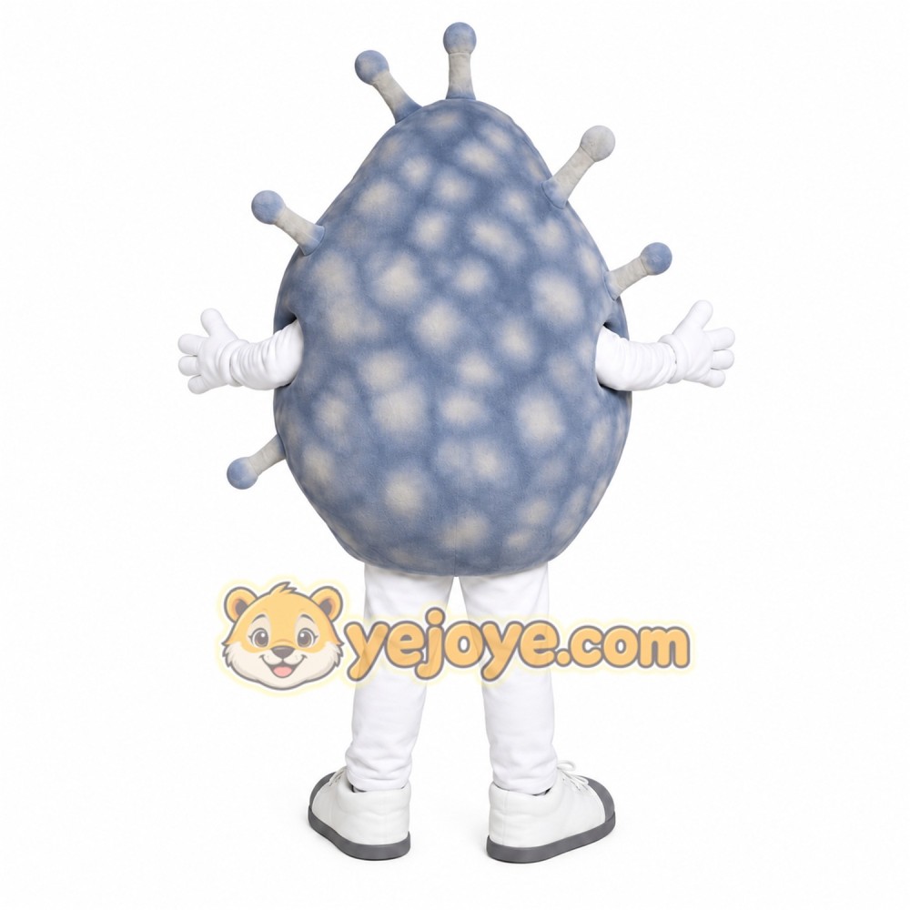 Gray Germ Mascot Costume Gray Germ Mascot Costume