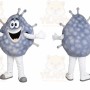 Gray Germ Mascot Costume