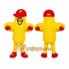 Yellow Plus Sign Mascot Costume Yellow Plus Sign Mascot Costume