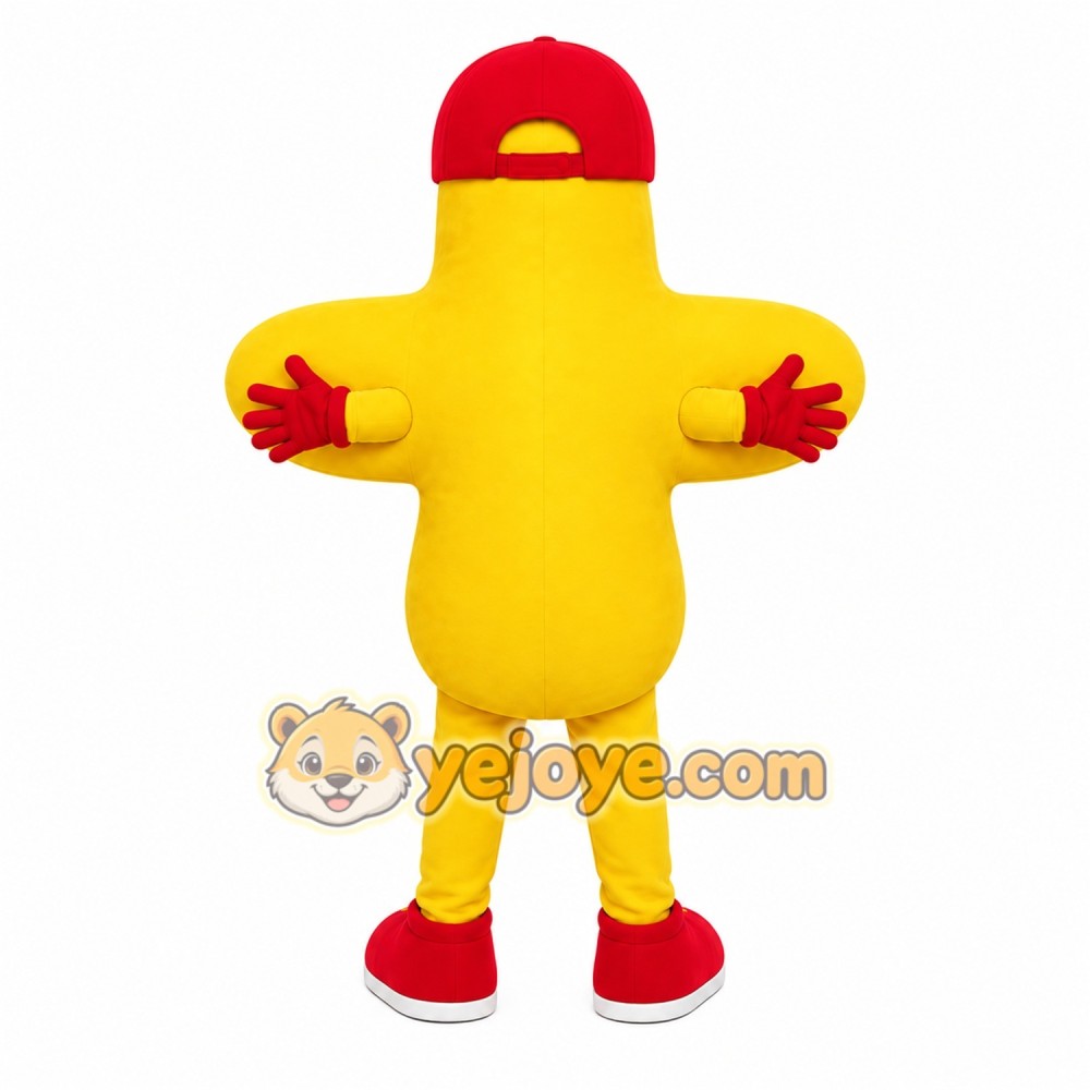Yellow Plus Sign Mascot Costume Yellow Plus Sign Mascot Costume