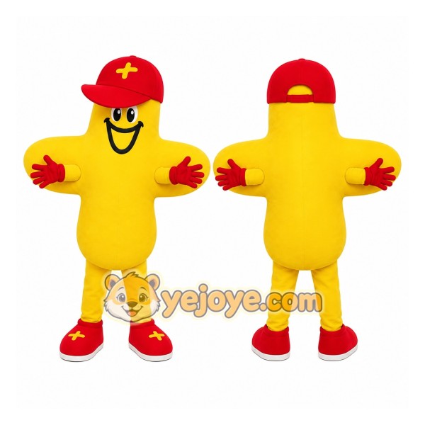 Yellow Plus Sign Mascot Costume