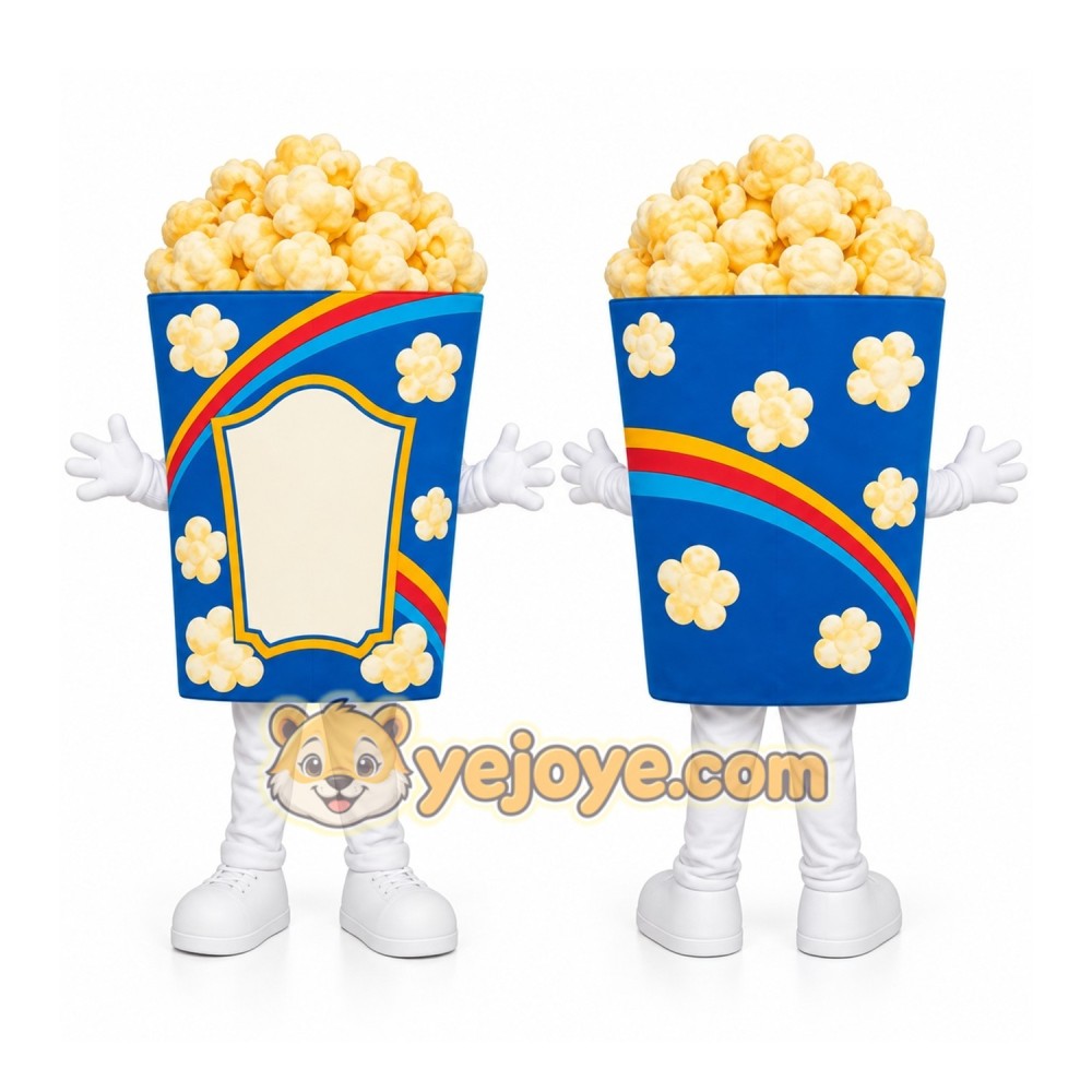 Popcorn Bucket Mascot Costume Popcorn Bucket Mascot Costume