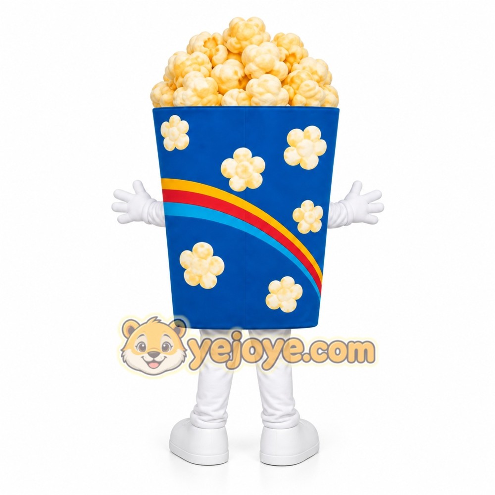 Popcorn Bucket Mascot Costume Popcorn Bucket Mascot Costume