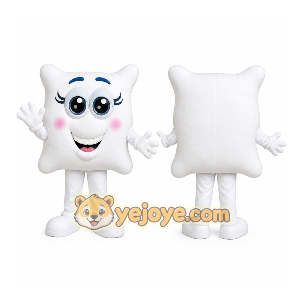 White Pillow Mascot Costume White Pillow Mascot Costume
