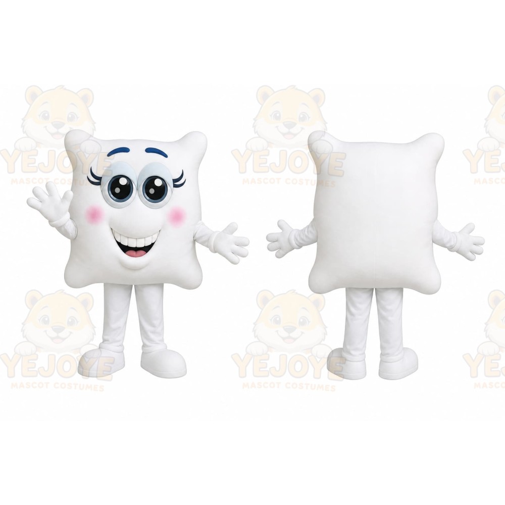 White Pillow Mascot Costume