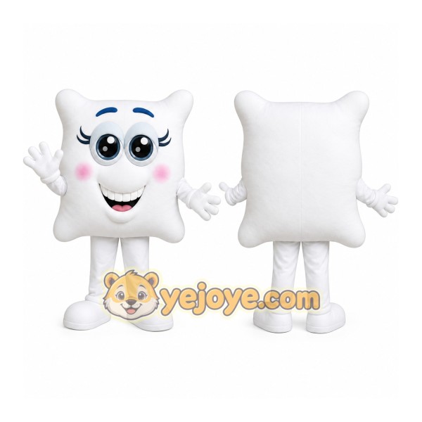 White Pillow Mascot Costume