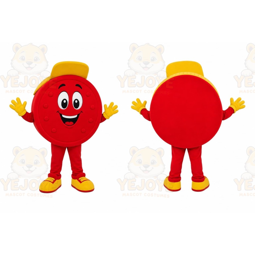 Cartoon Button Mascot Costume