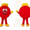 Cartoon Button Mascot Costume