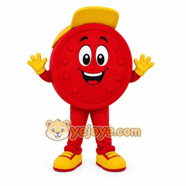 Cartoon Button Mascot Costume