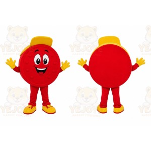 Cartoon Button Mascot Costume