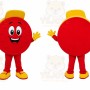Cartoon Button Mascot Costume
