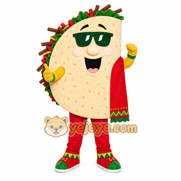 Taco Character Mascot Costume Taco Character Mascot Costume