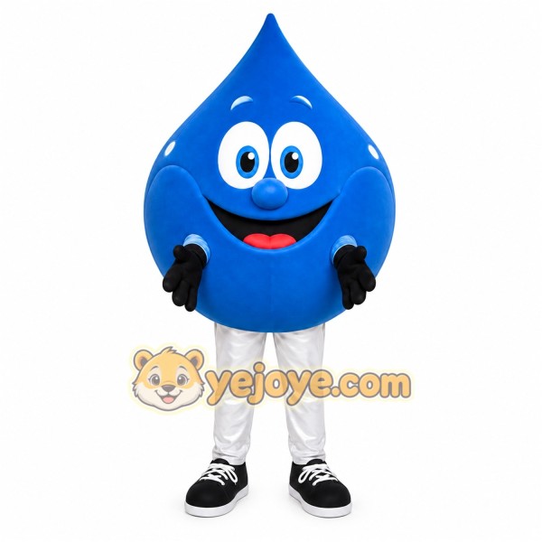 Blue Water Drop Mascot Costume