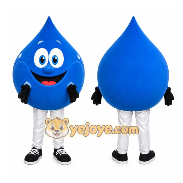 Blue Water Drop Mascot Costume