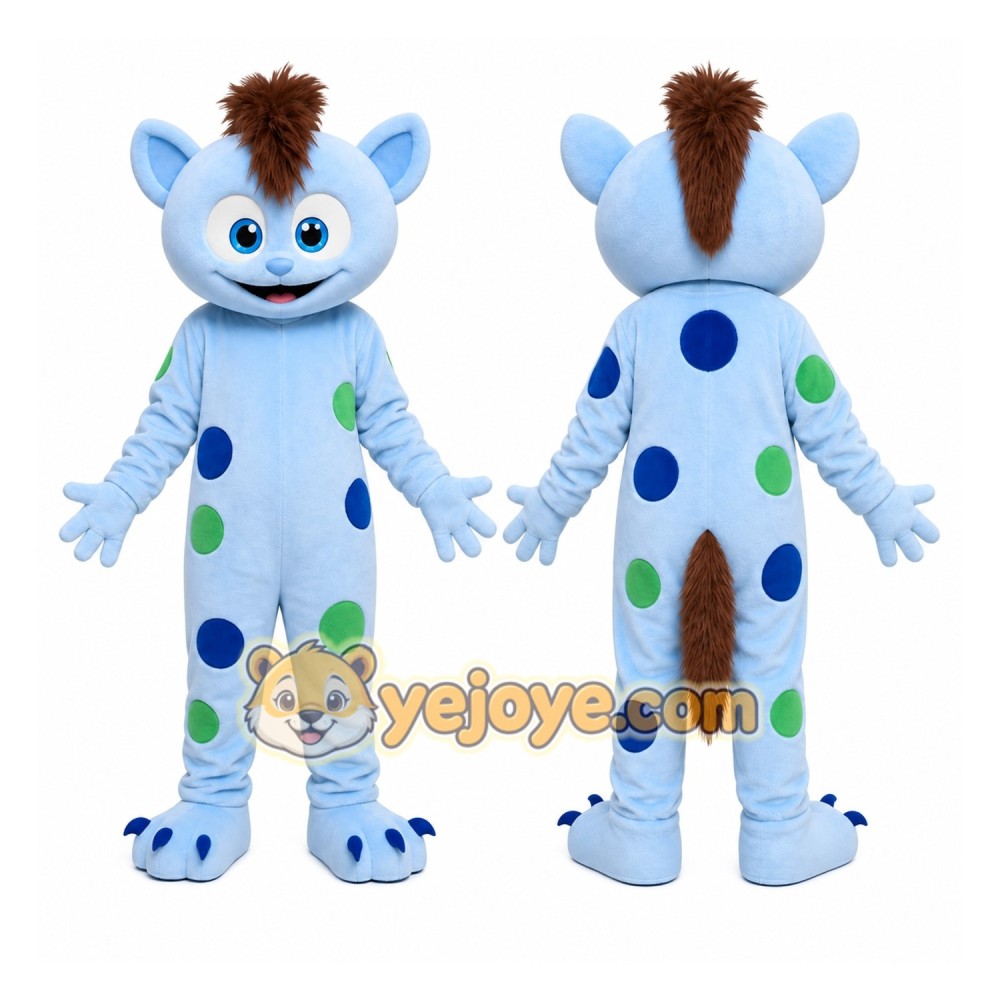 Spotted Blue Fantasy Mascot Costume Spotted Blue Fantasy Mascot Costume